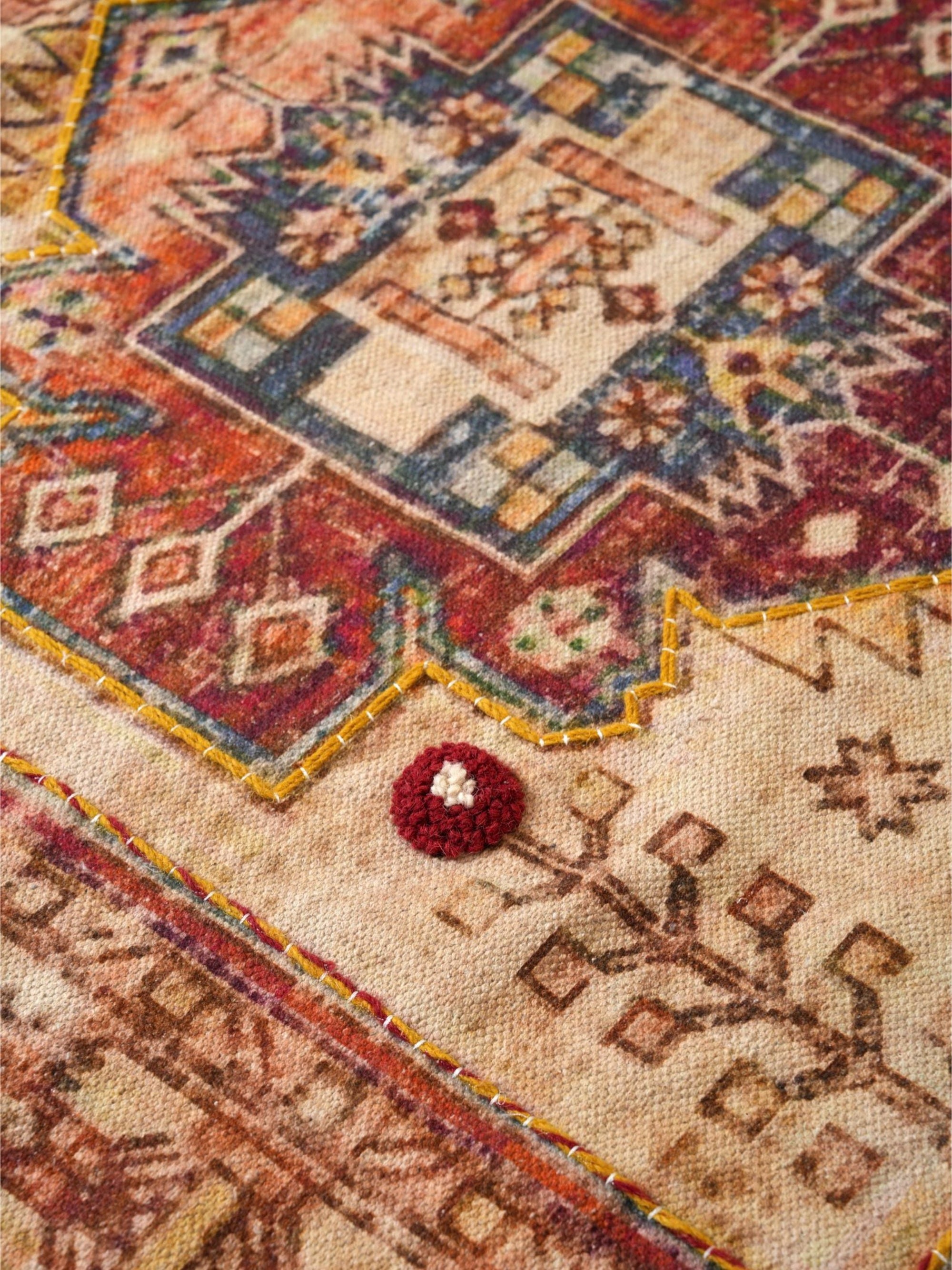 Embroidered Rug - Radiant Reverie
