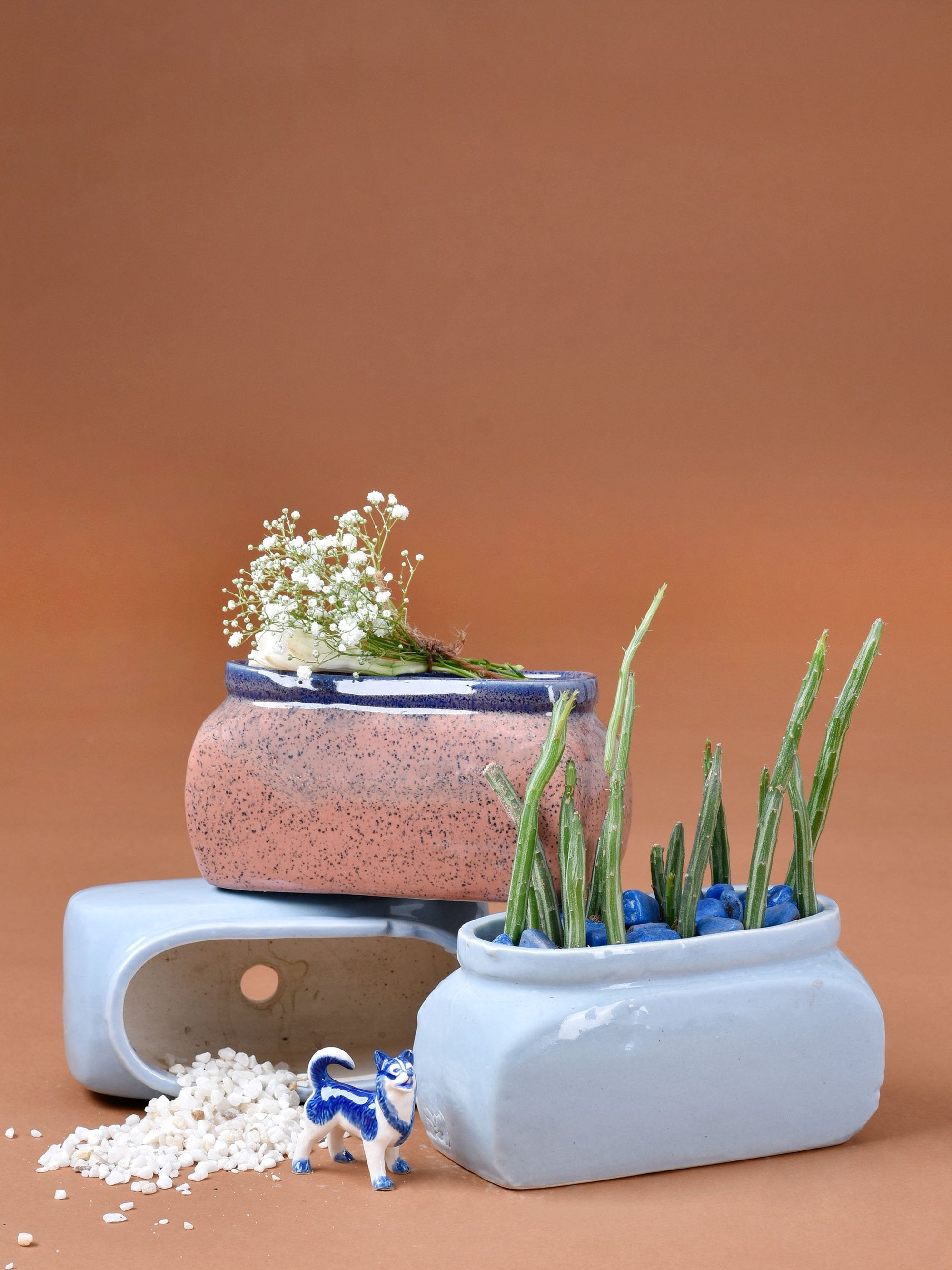 Rectangle Planter with Oval rim