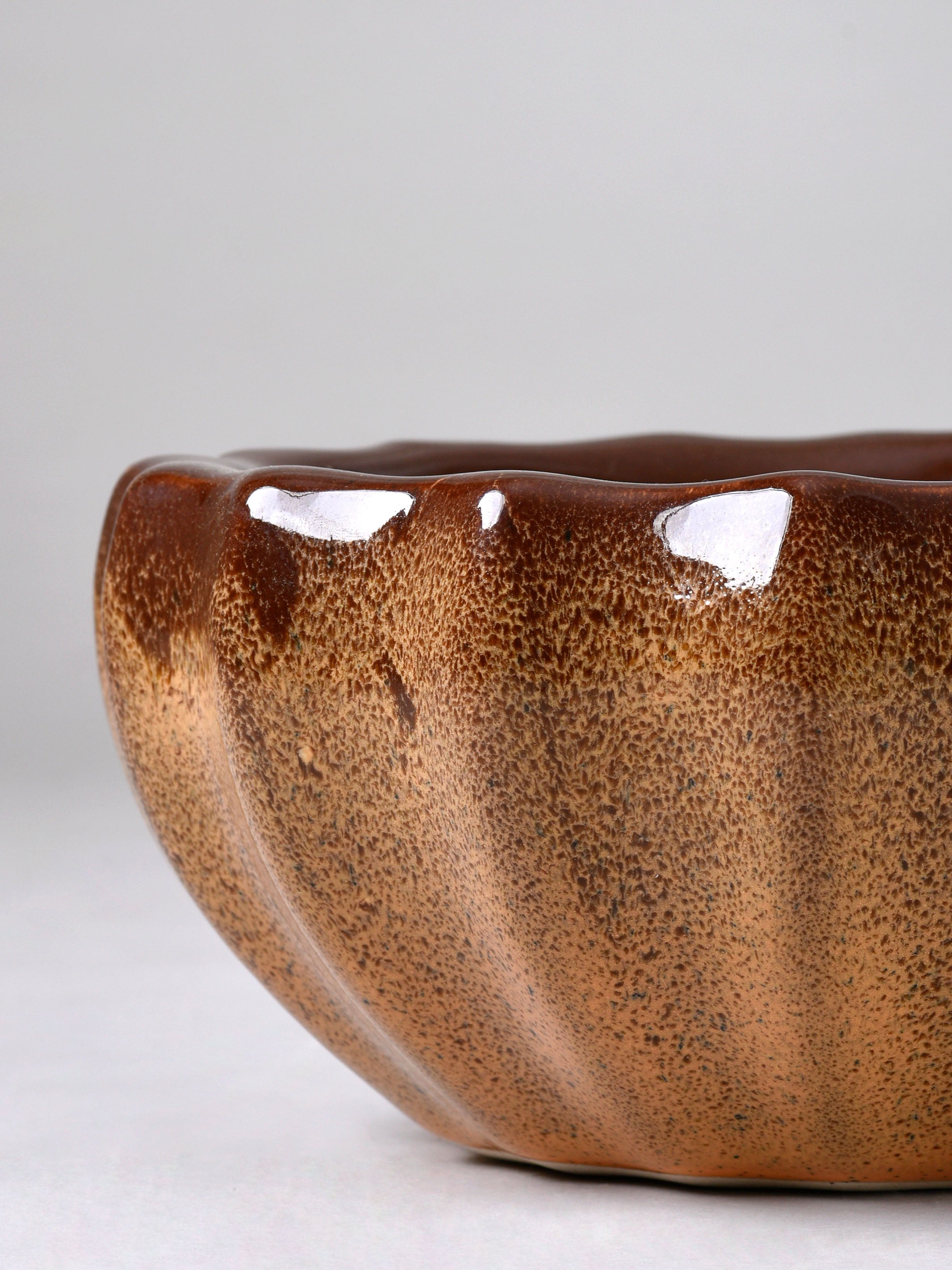 Ribbed Ceramic Fern Planter