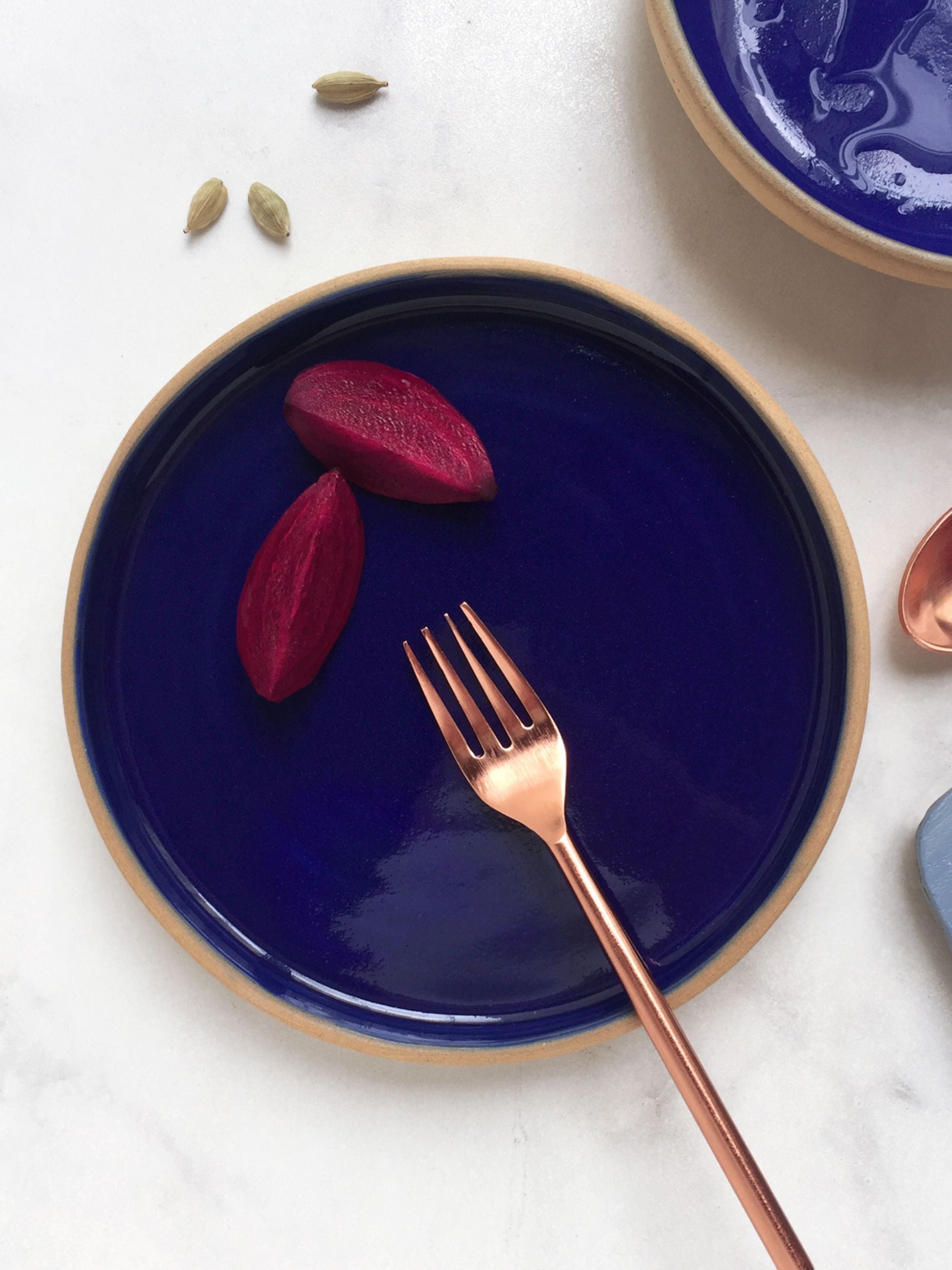 Rimmed Side Plate Cobalt