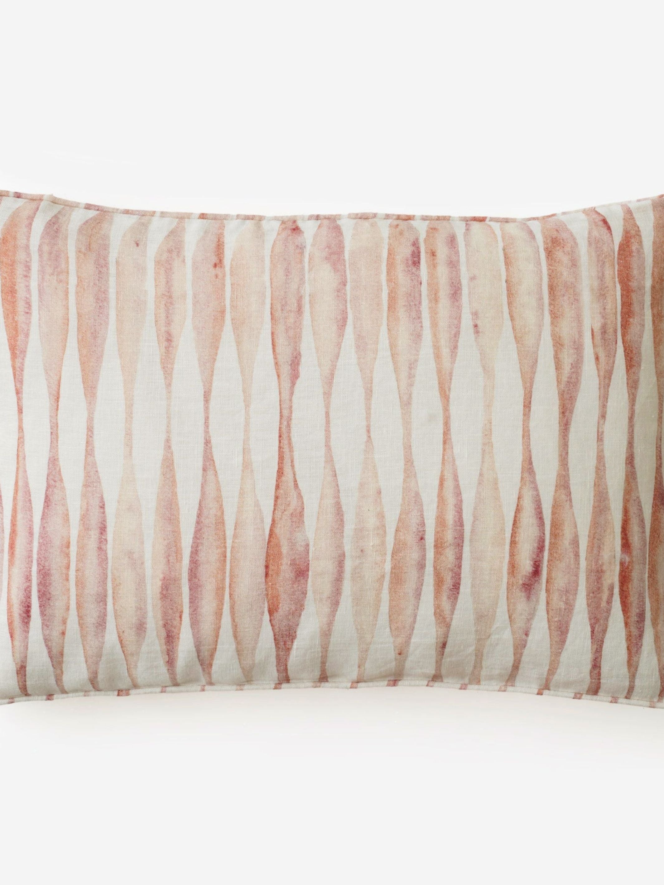 Cushion Cover - Ripple Blush Oblong Linen