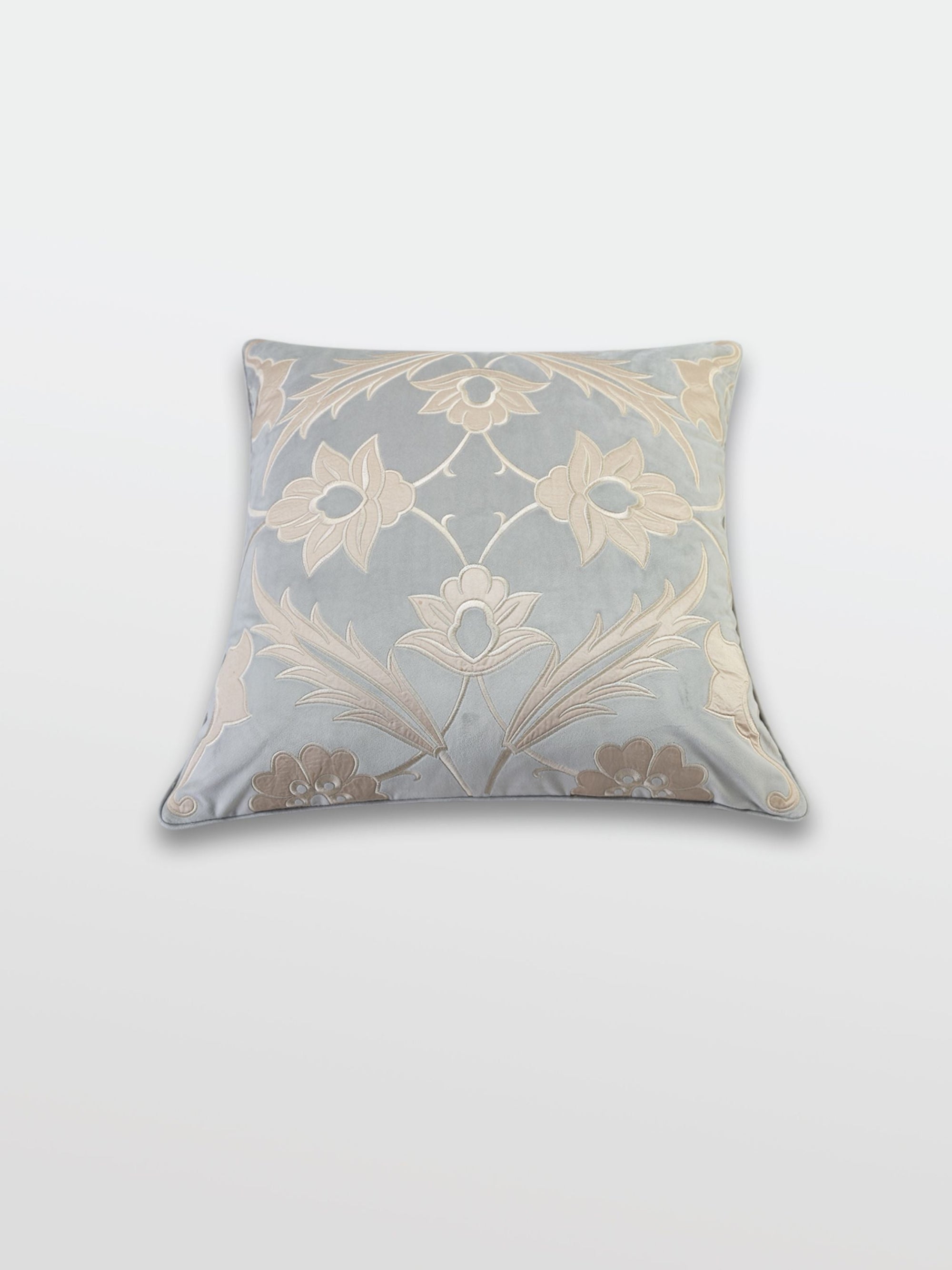 Cushion Cover - Rosada Grey Applique