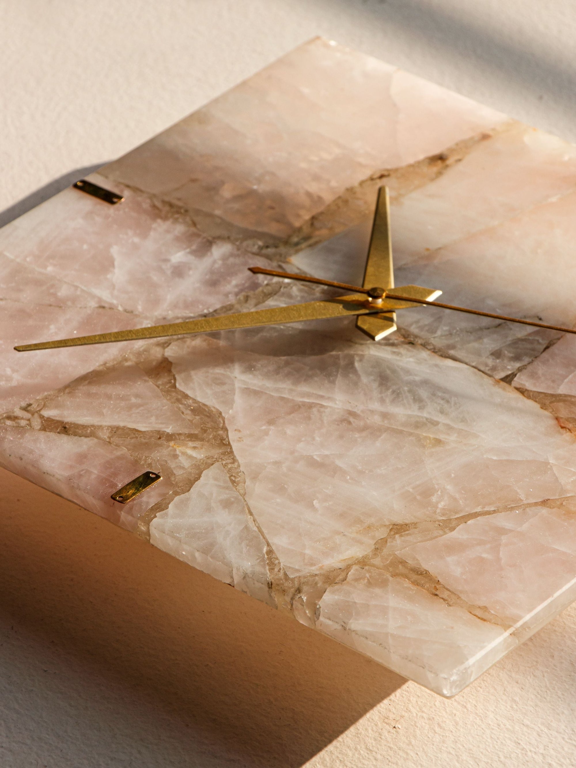Rose Quartz Square Wall Clock