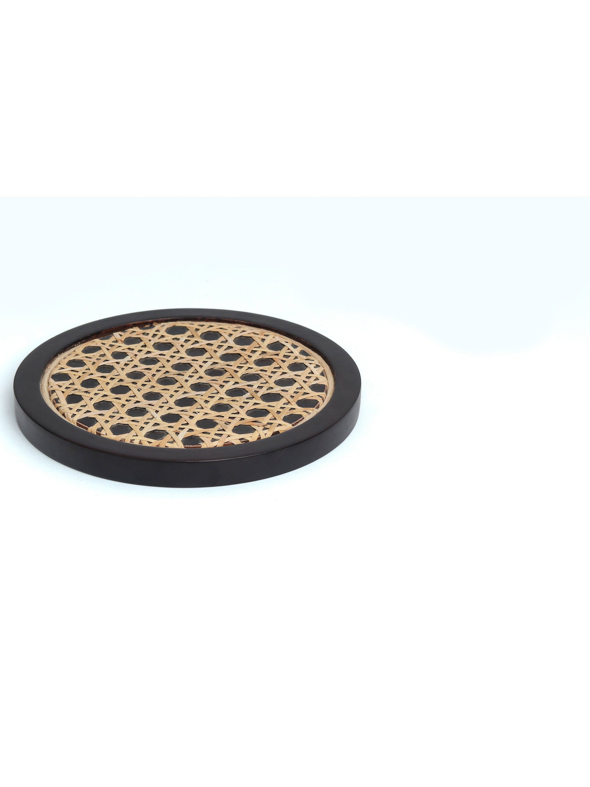 Rosemary walnut disc wicker trivet
