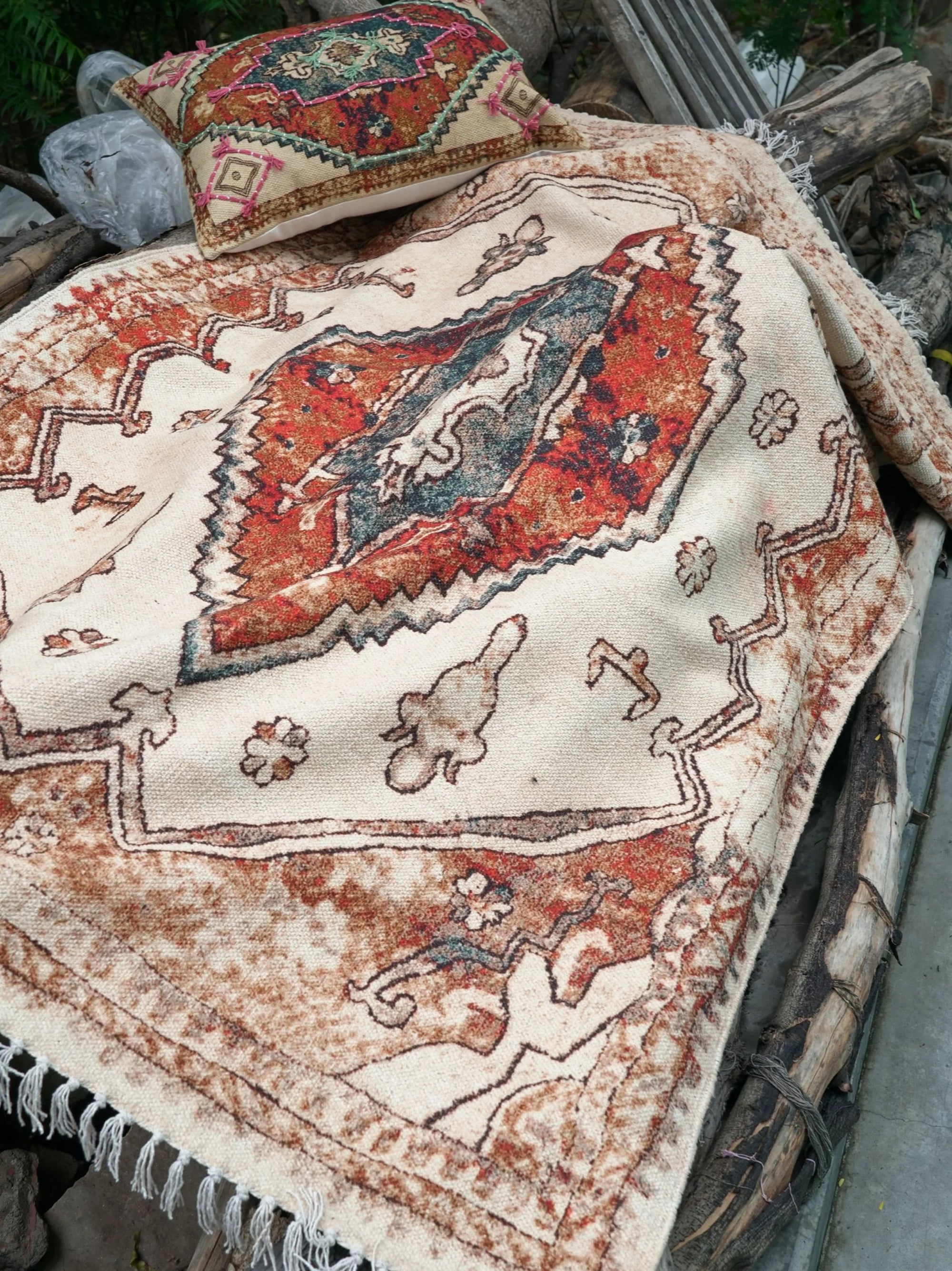 Rouil Cotton Printed Cotton Rug