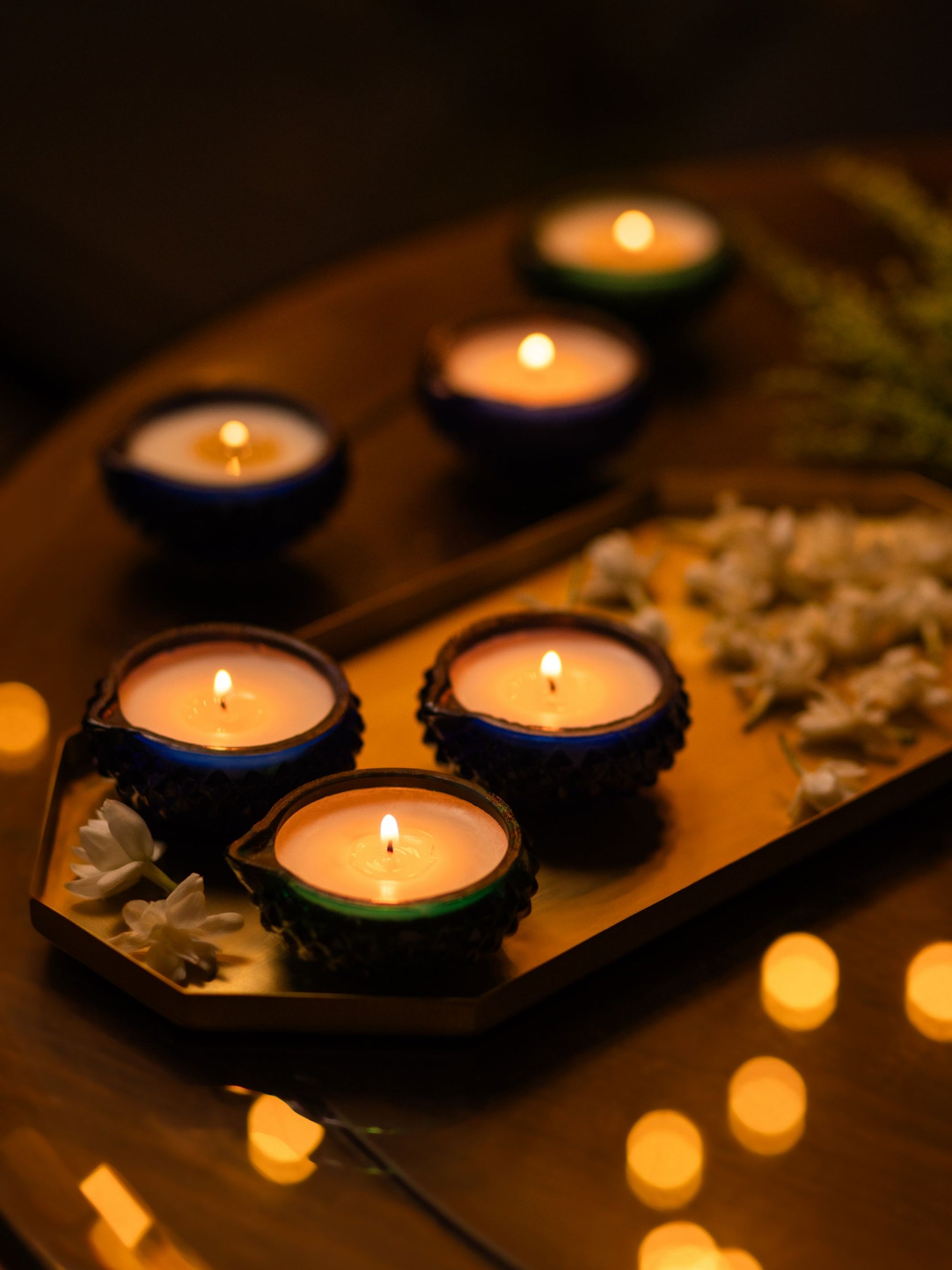 Sapphire Lustre Candles