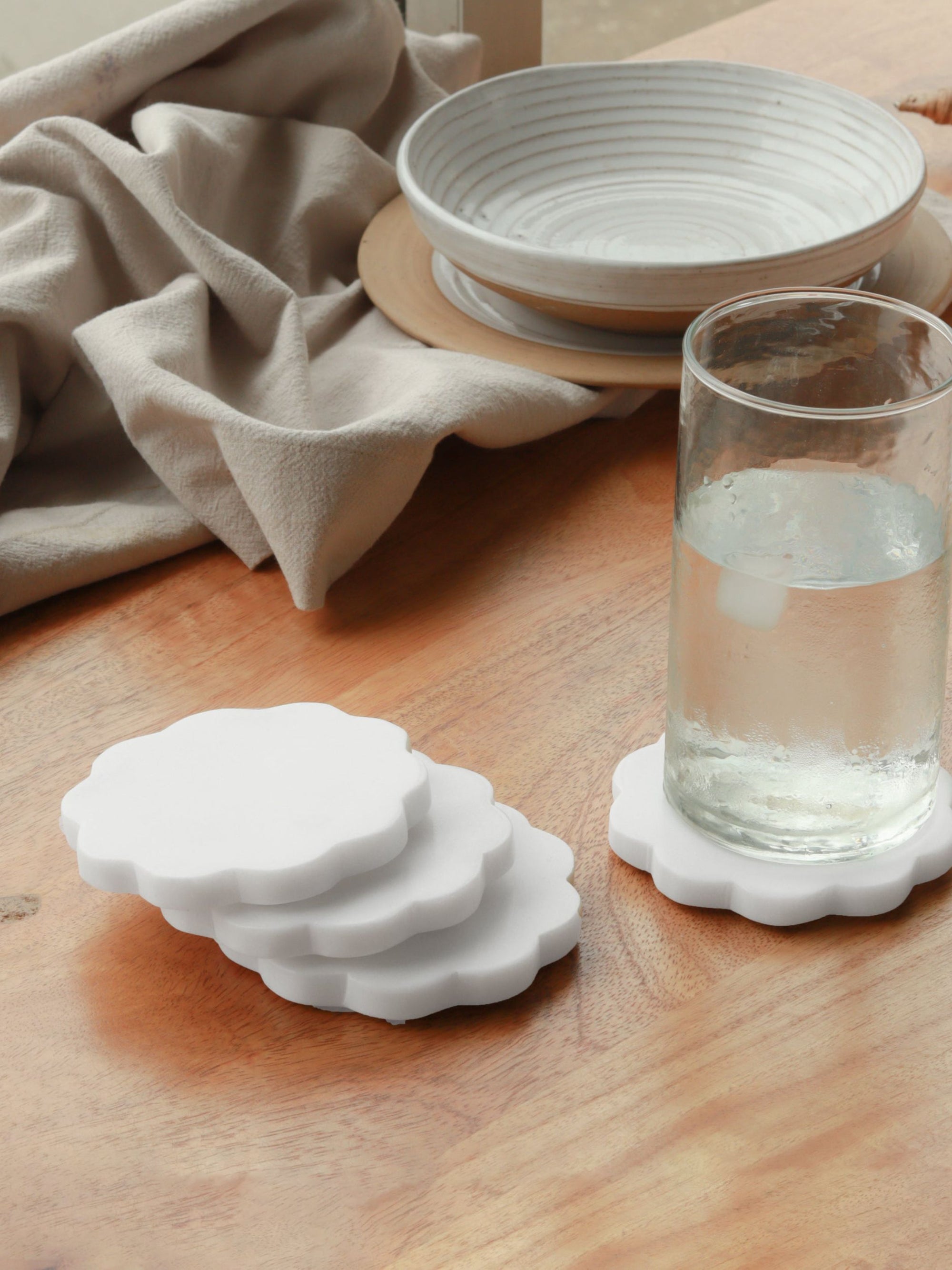 Scallop Marble Coasters