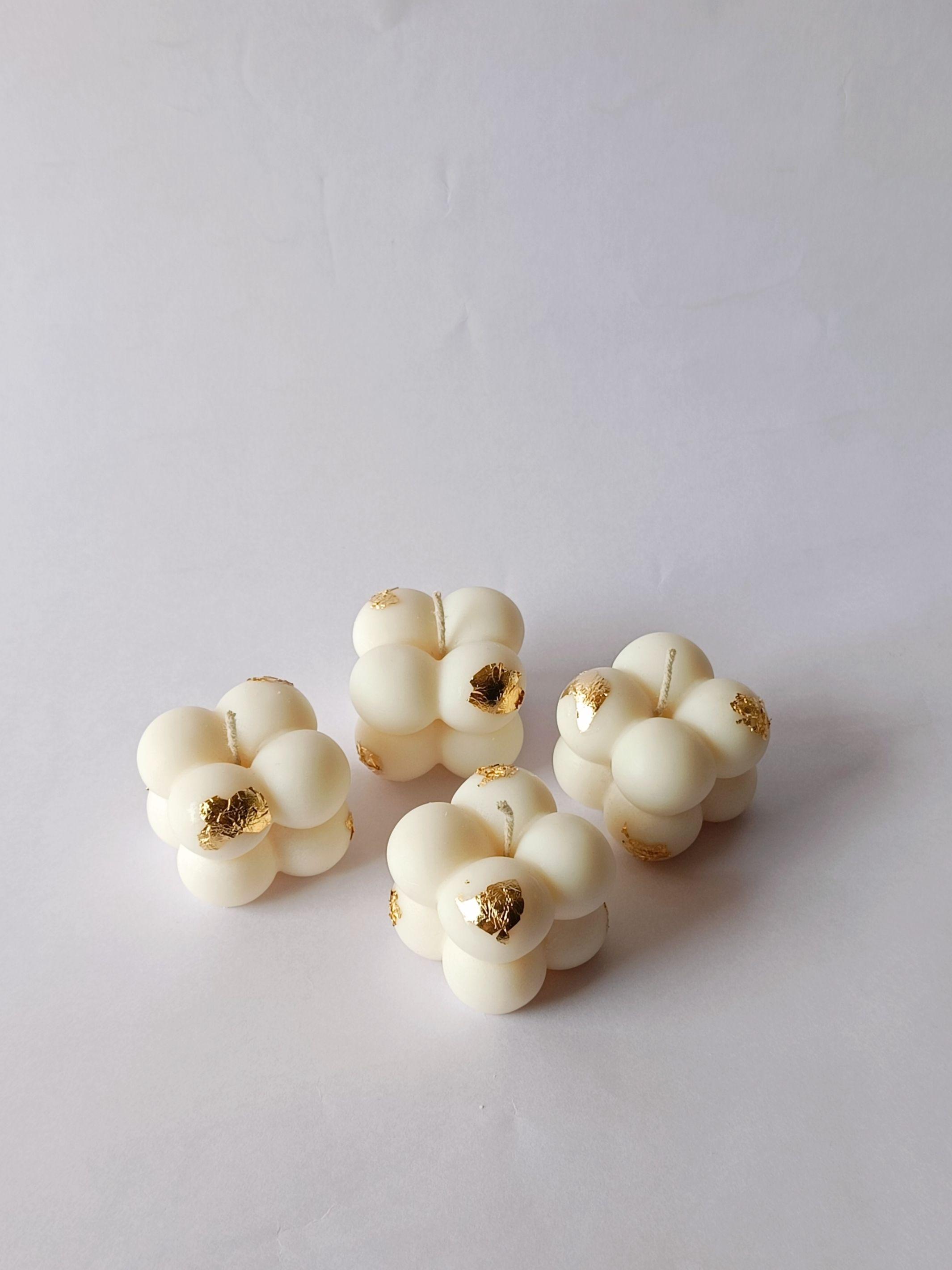 Set of 4 Mini Bubbles with gold foil