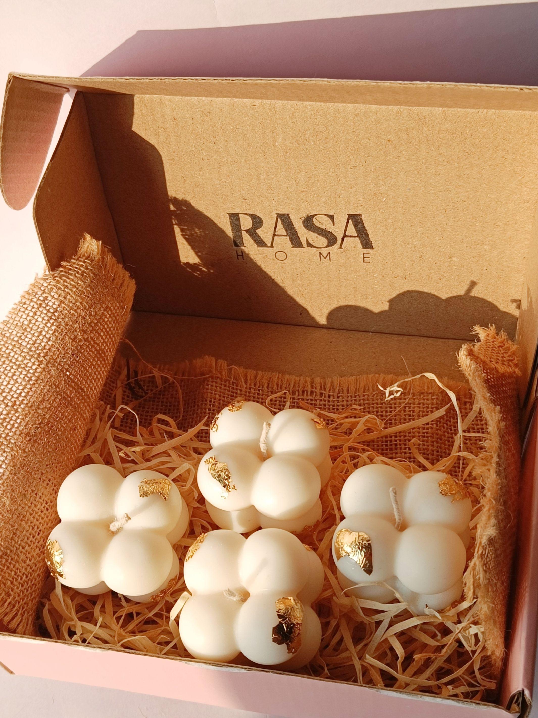 Set of 4 Mini Bubbles with gold foil