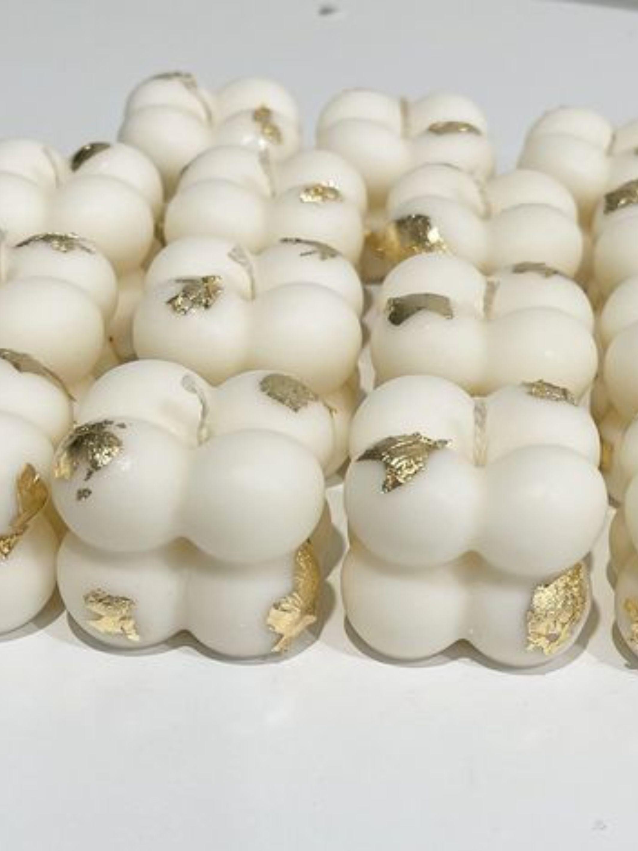 Set of 4 Mini Bubbles with gold foil