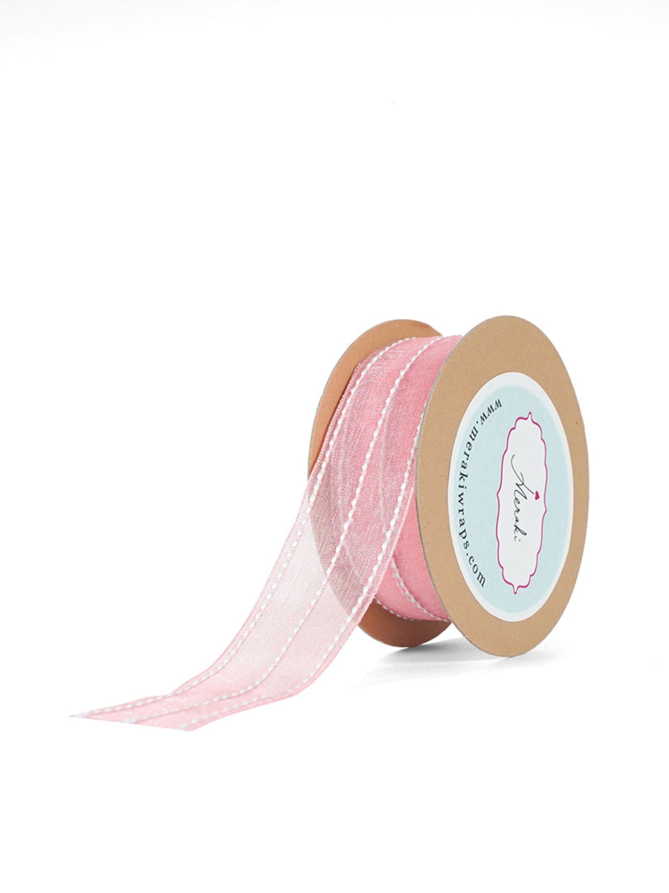 Sheer Ribbon With Stitches Ribbon