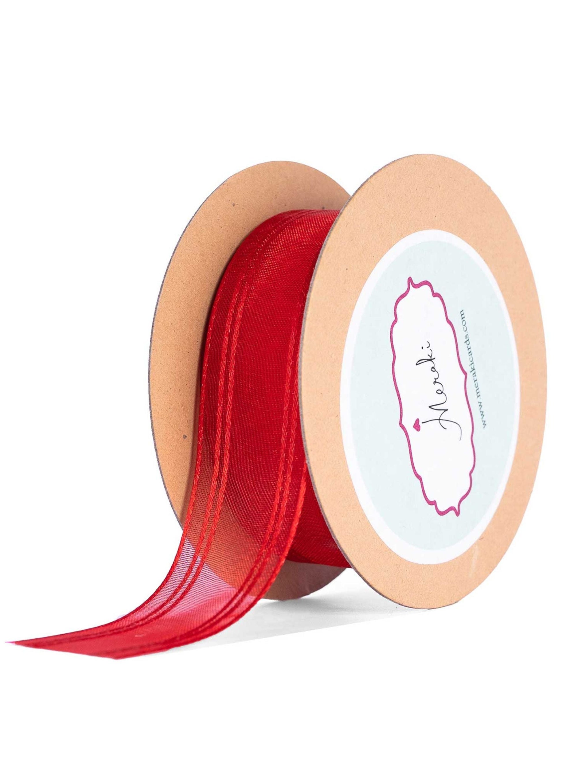 Sheer With Satin Stripes Ribbon