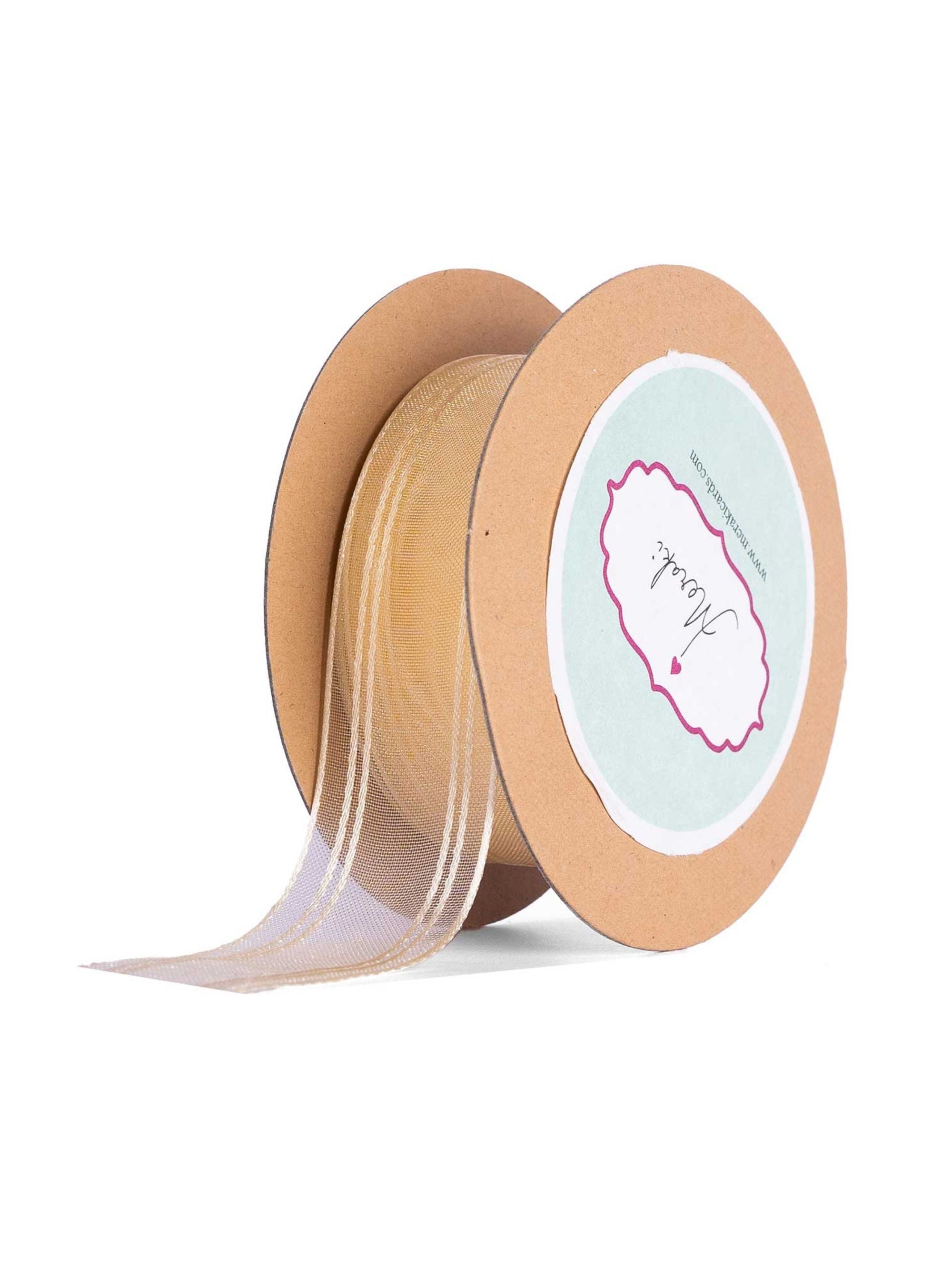 Sheer With Satin Stripes Ribbon