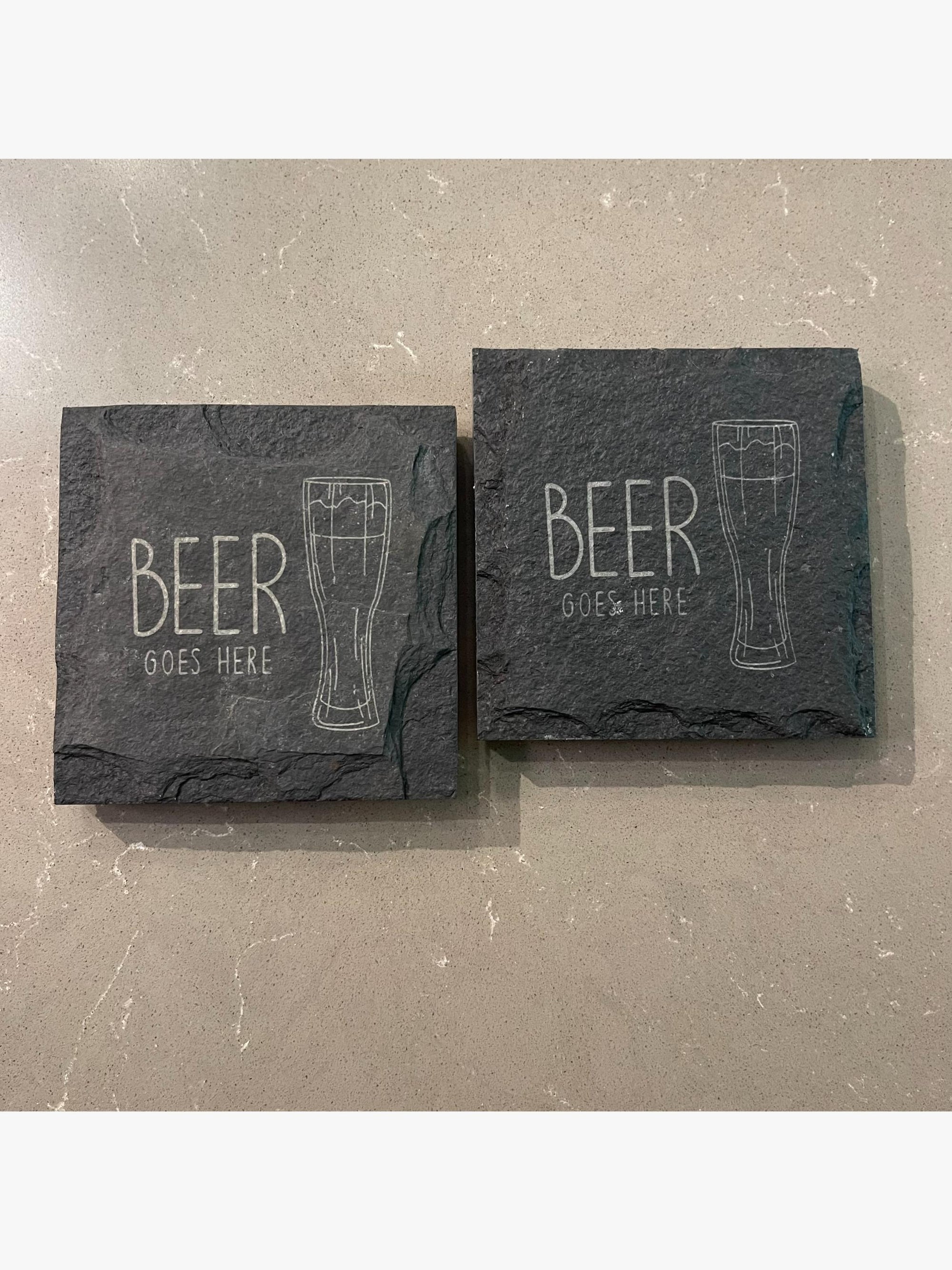 Slate Coaster - Engraved Beer