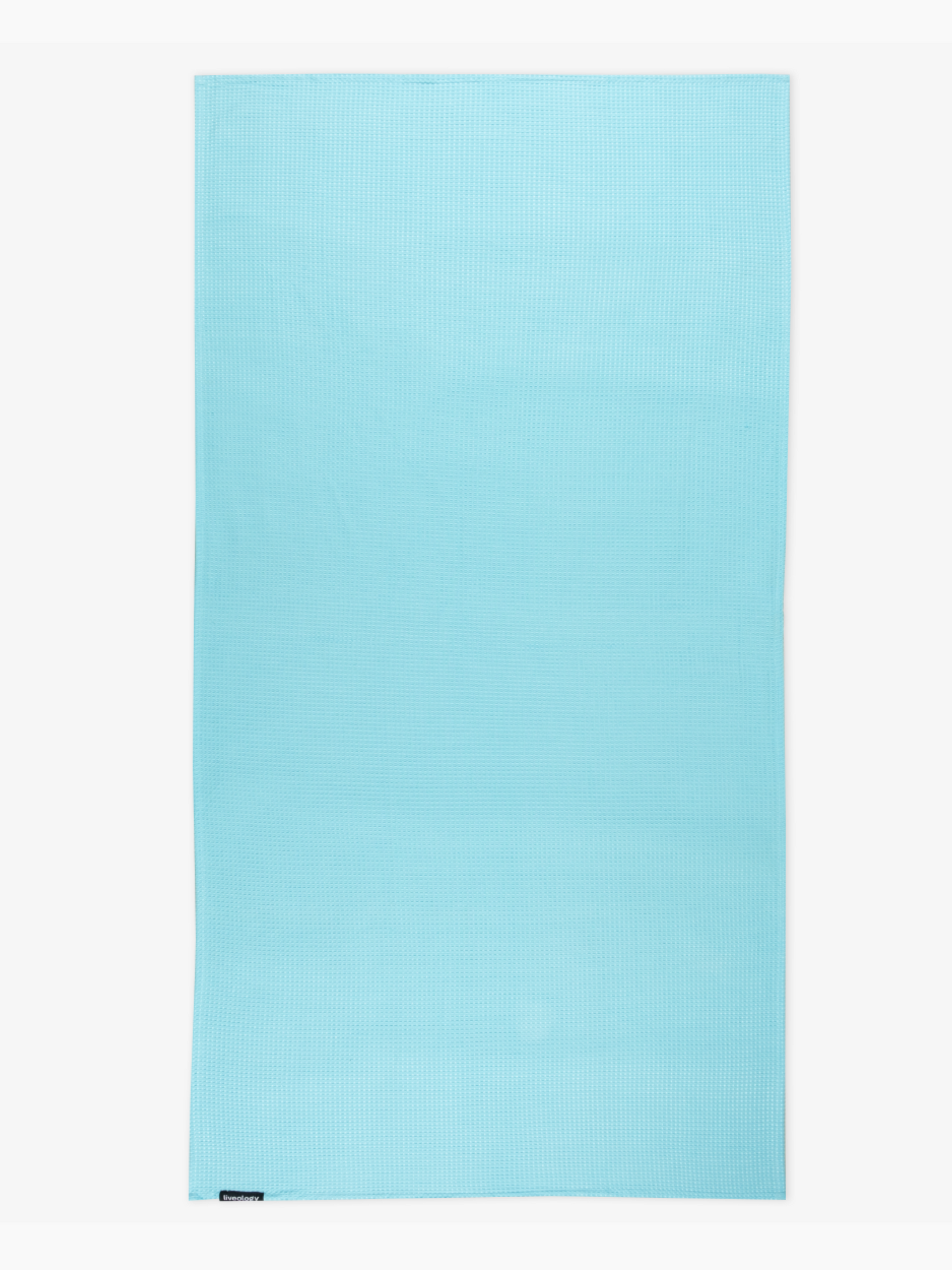 Sorrento Waffle Aqua Woven Beach Towel
