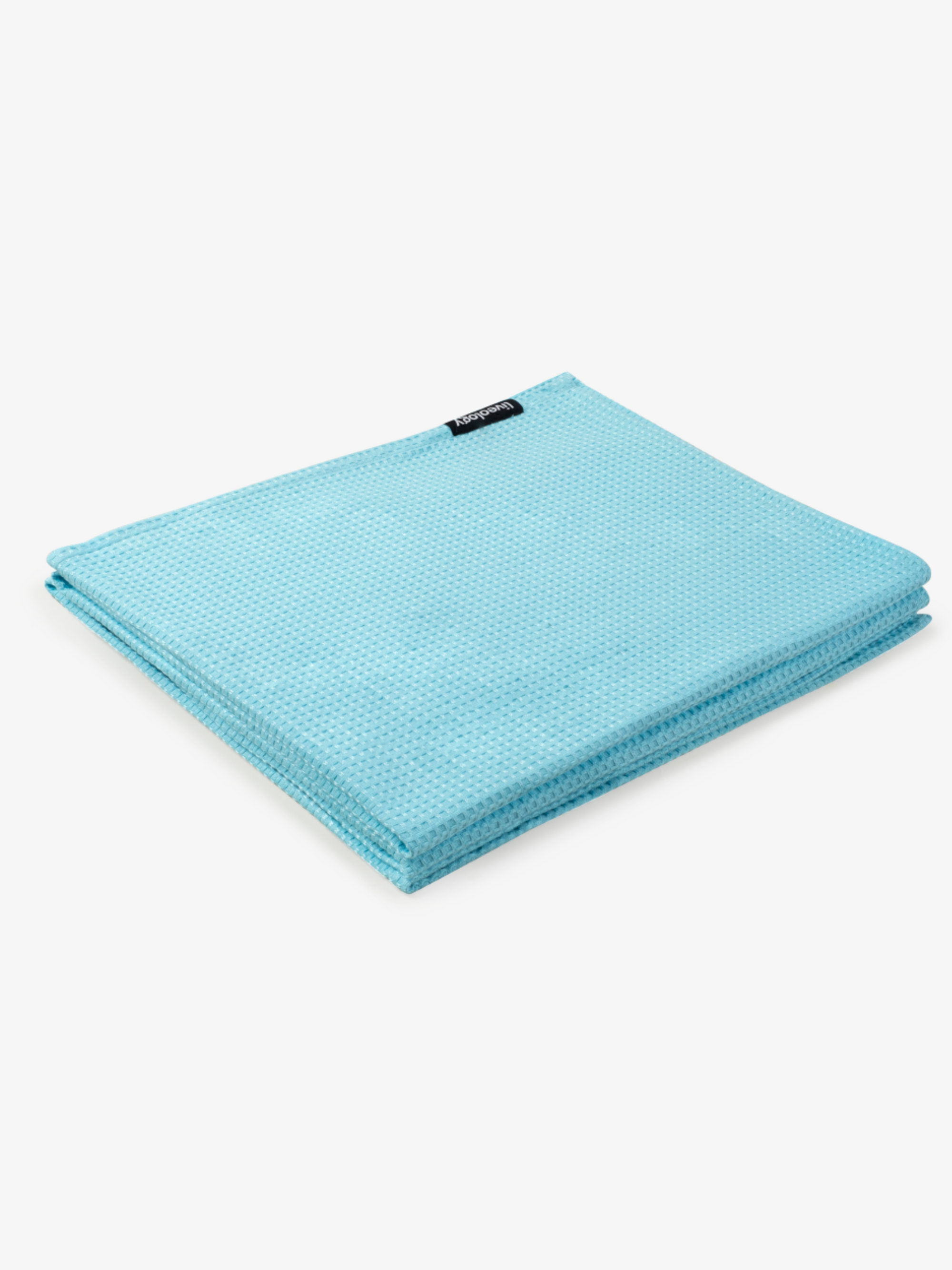 Sorrento Waffle Aqua Woven Beach Towel
