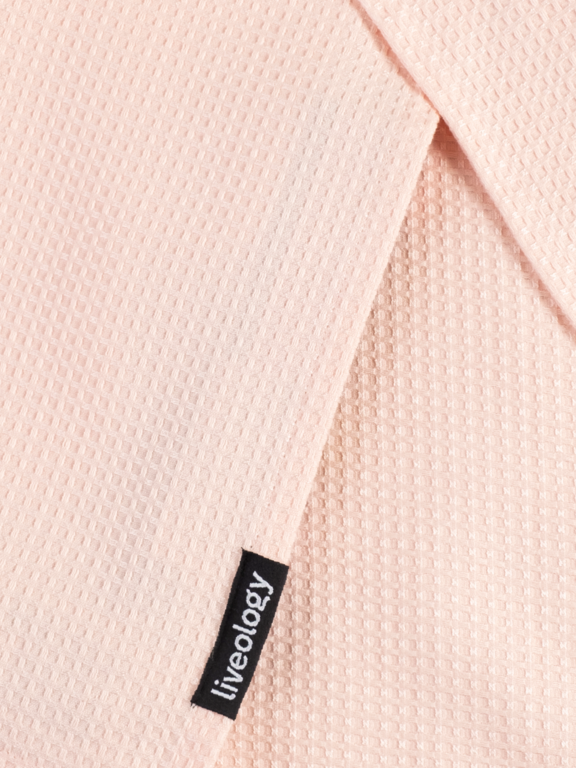 Sorrento Waffle Blush Woven Beach Towel