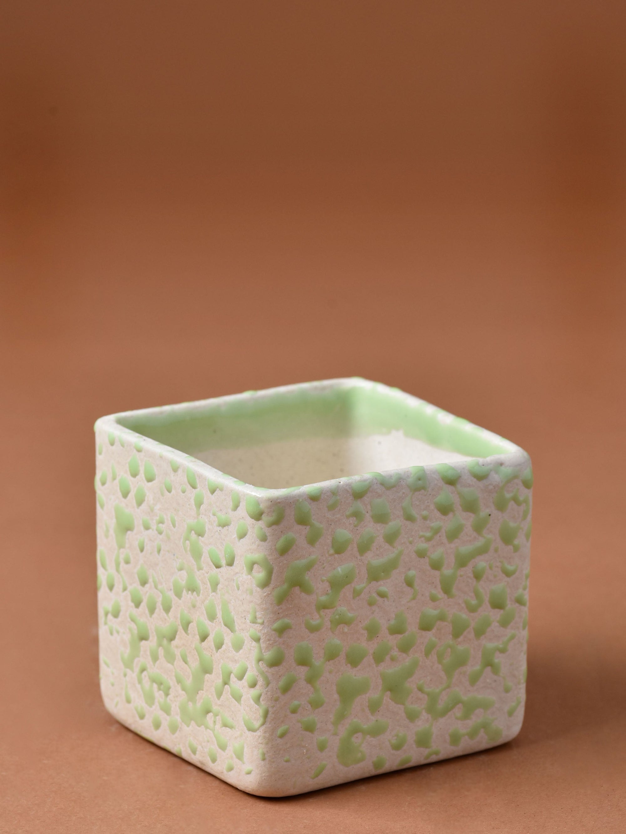 Speckled Cube Planter