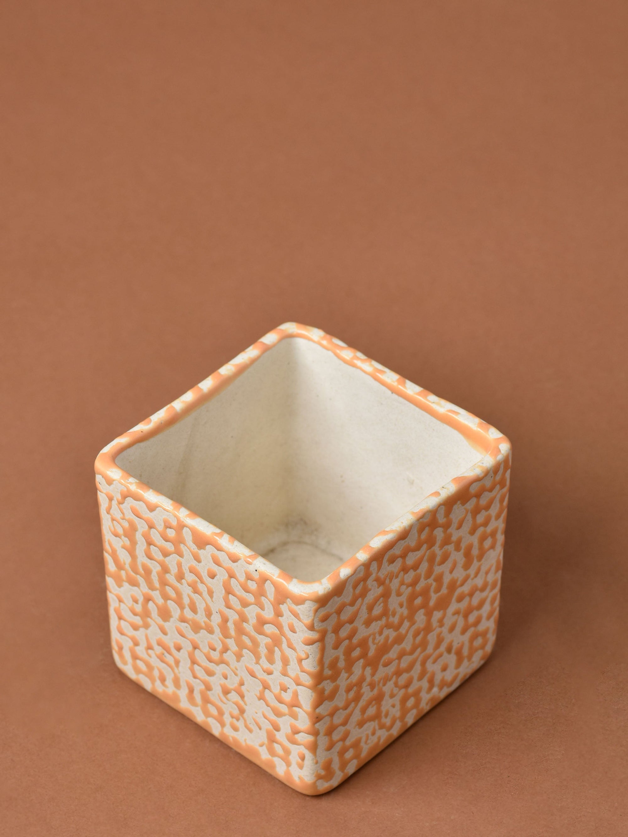 Speckled Cube Planter