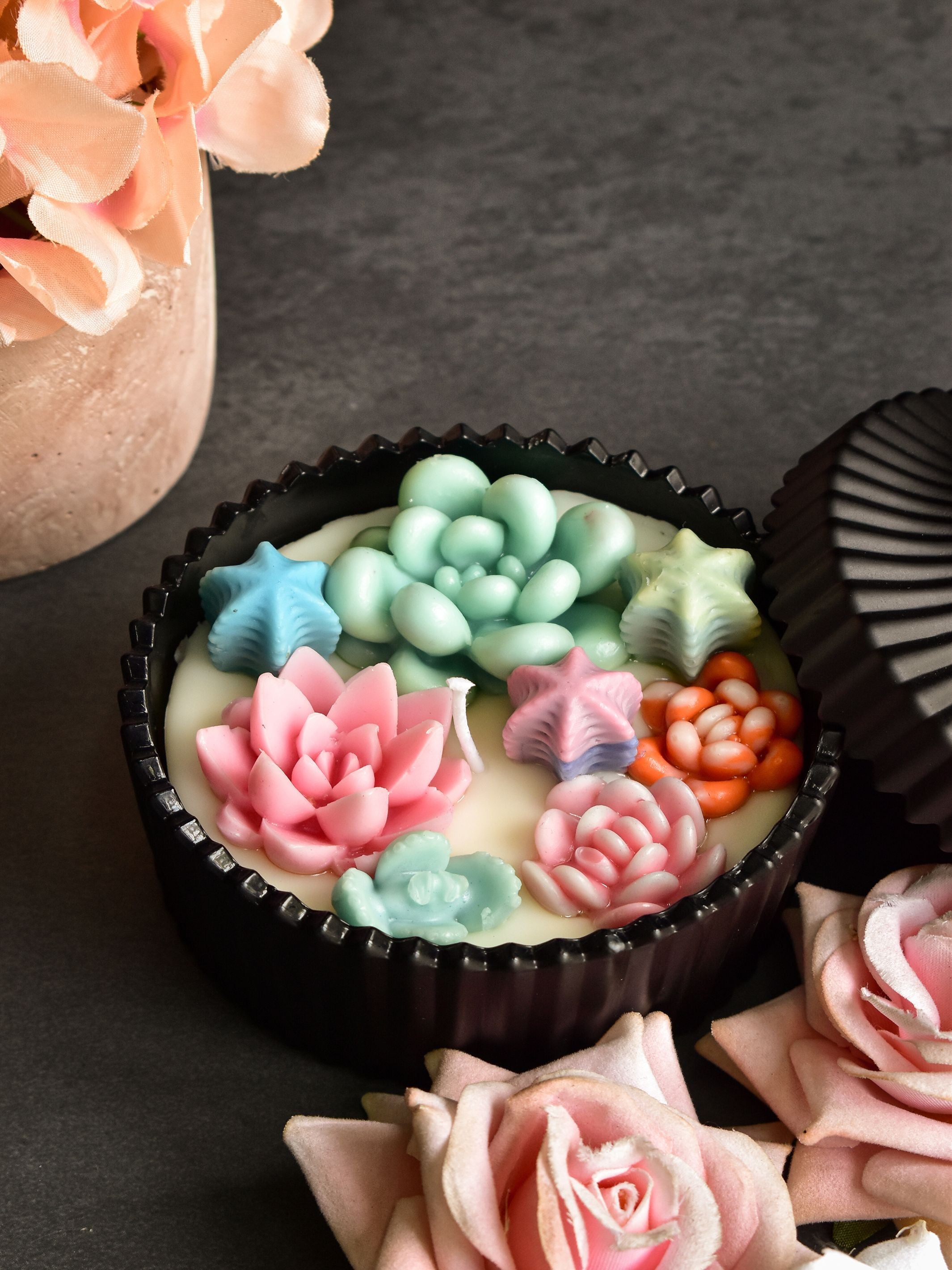 Cactus & Echeveria Elegance Candle