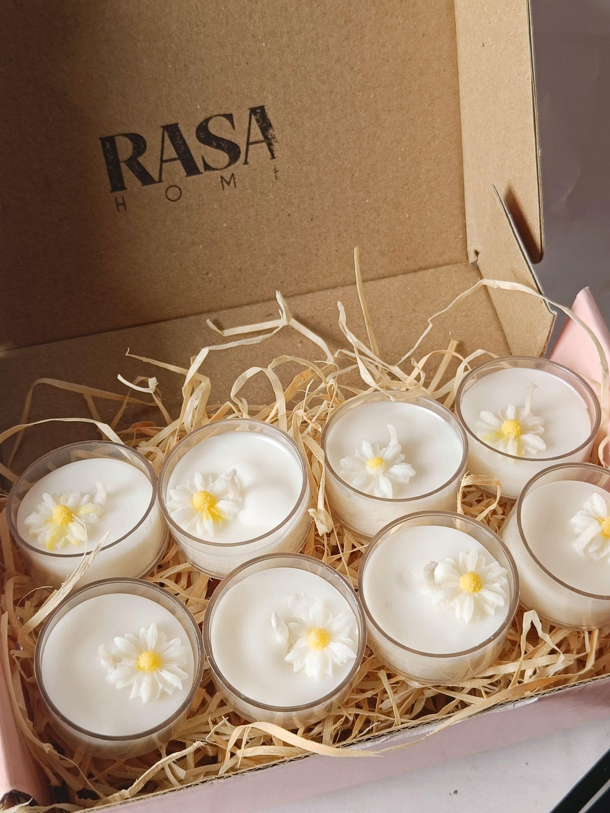 Daisy Tealight Candles Set of 8
