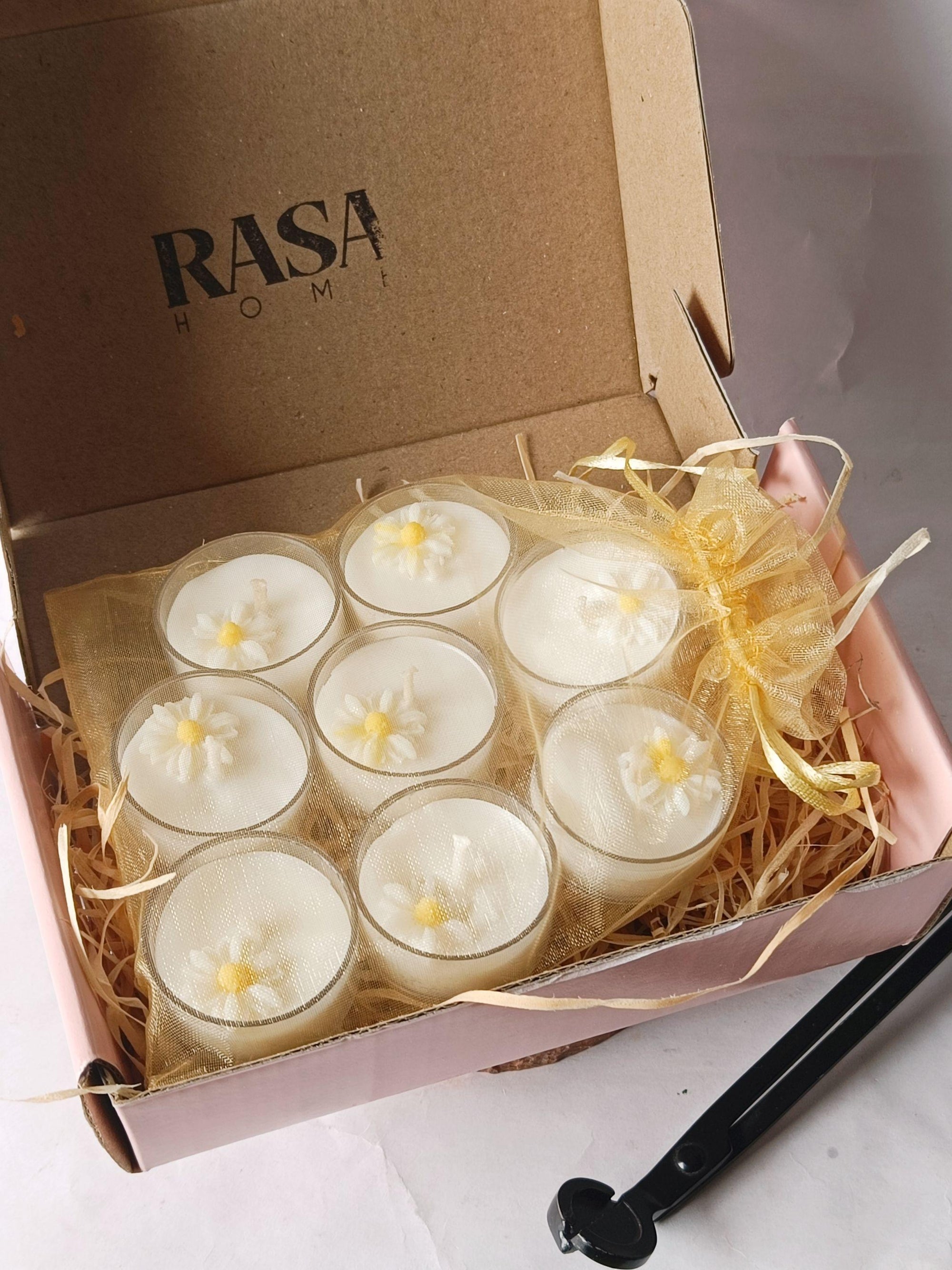Daisy Tealight Candles Set of 8