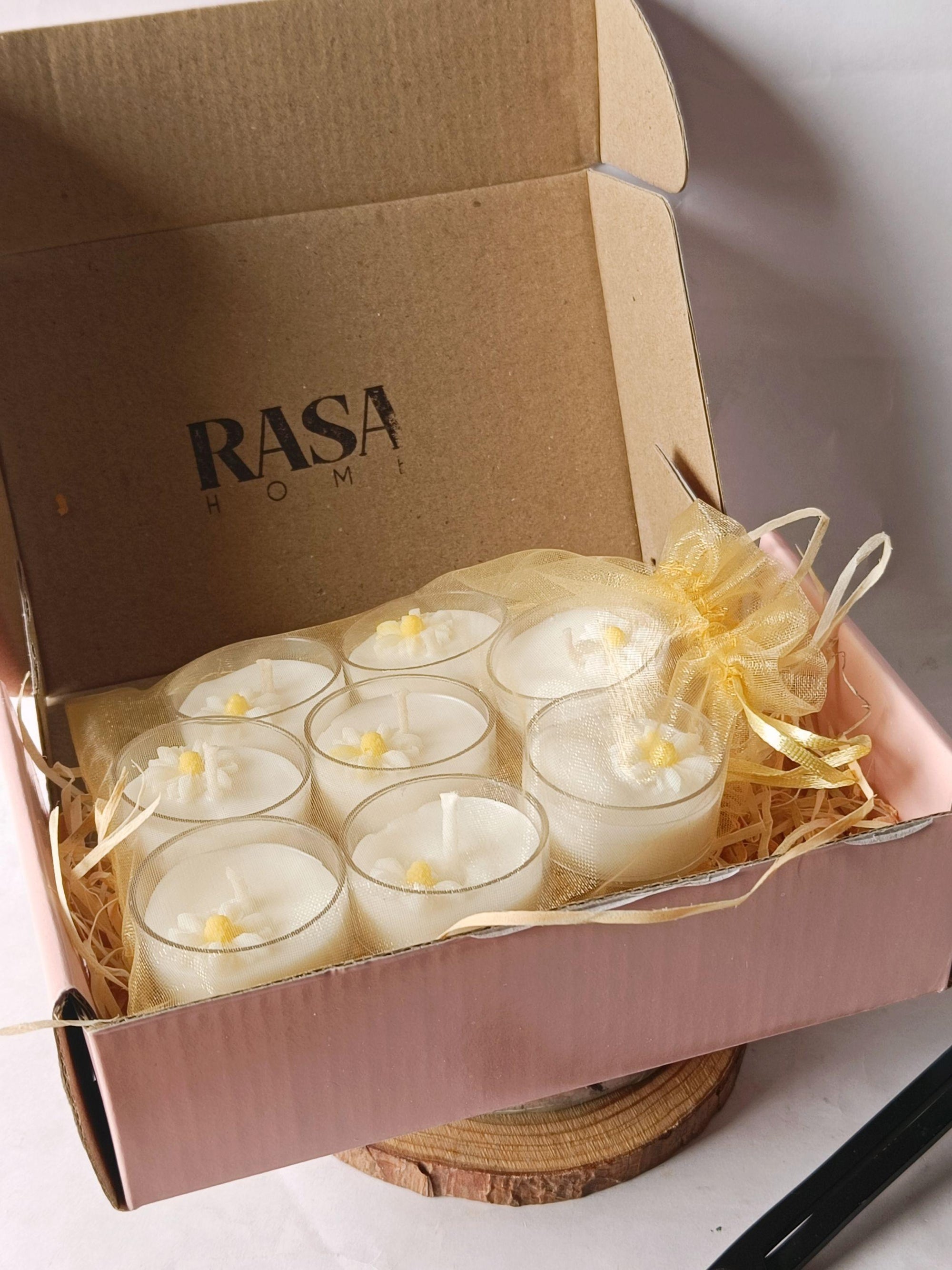 Daisy Tealight Candles Set of 8