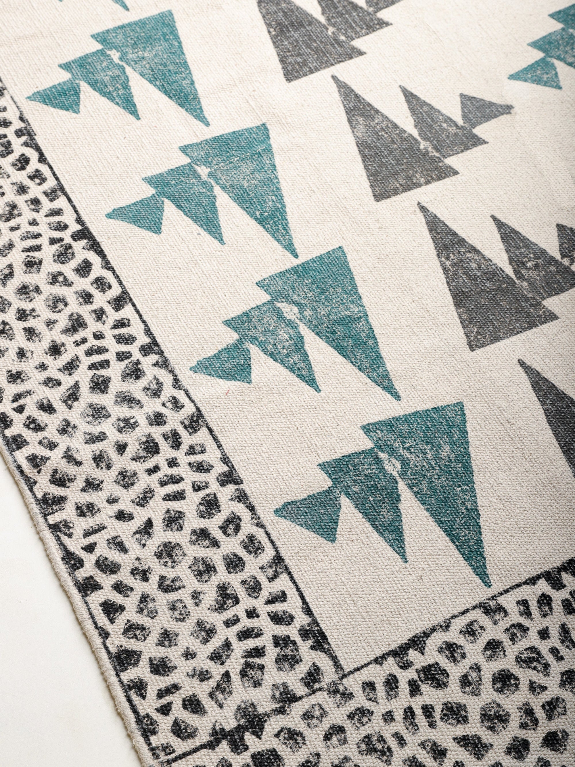 Trigon Hand Block Print Rug
