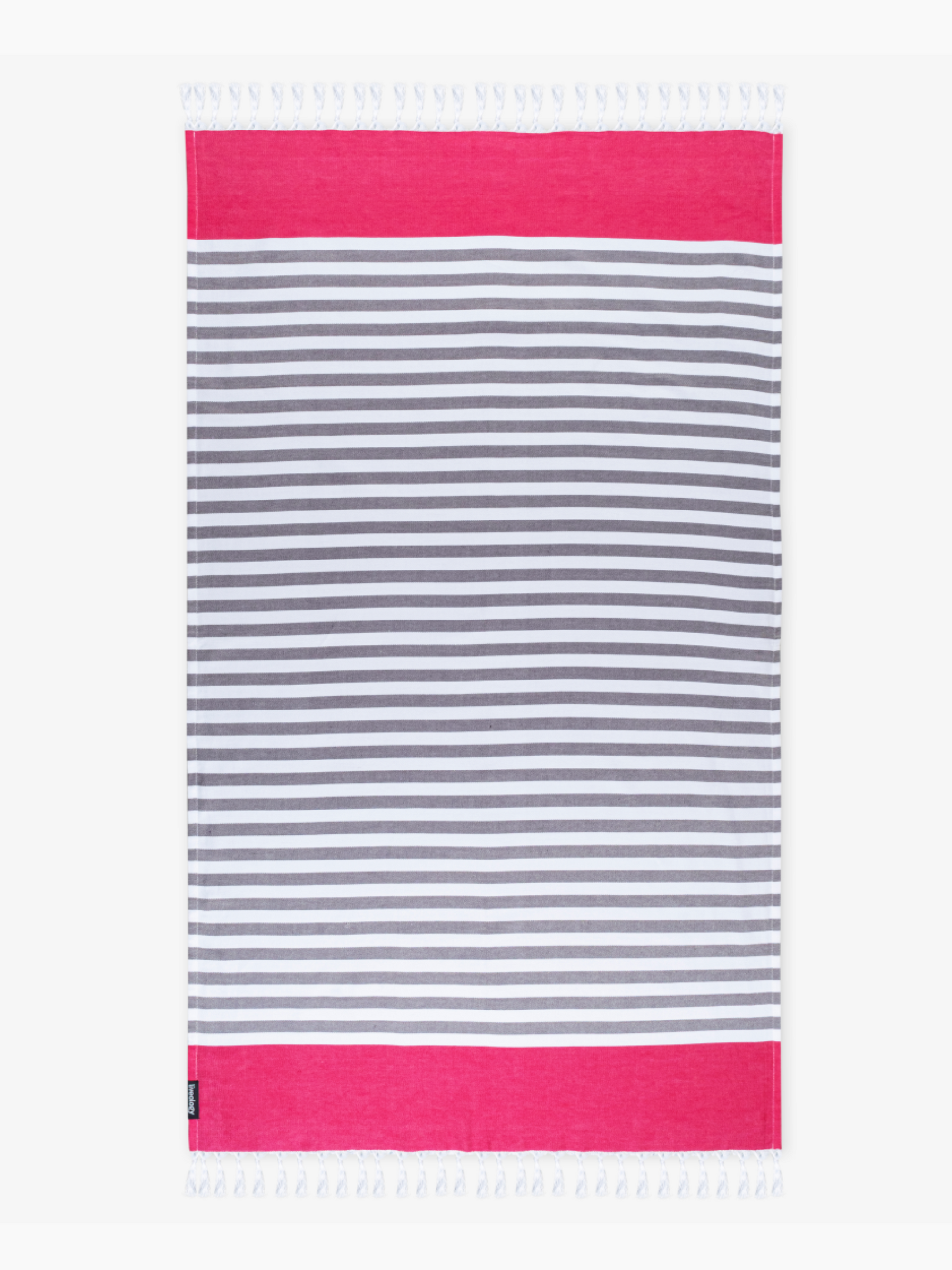 Tula Stripe - Peacock Blue Woven Beach Towel