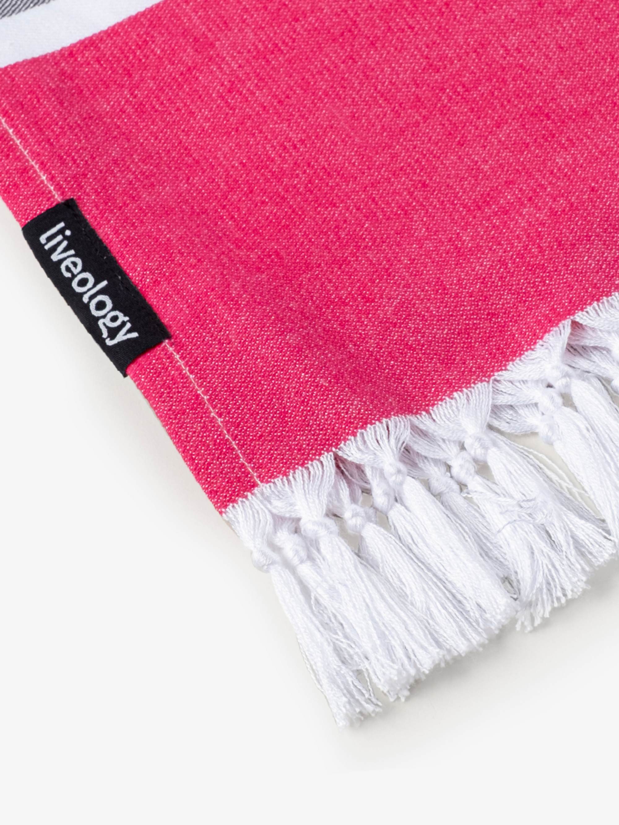Tula Stripe - Peacock Blue Woven Beach Towel