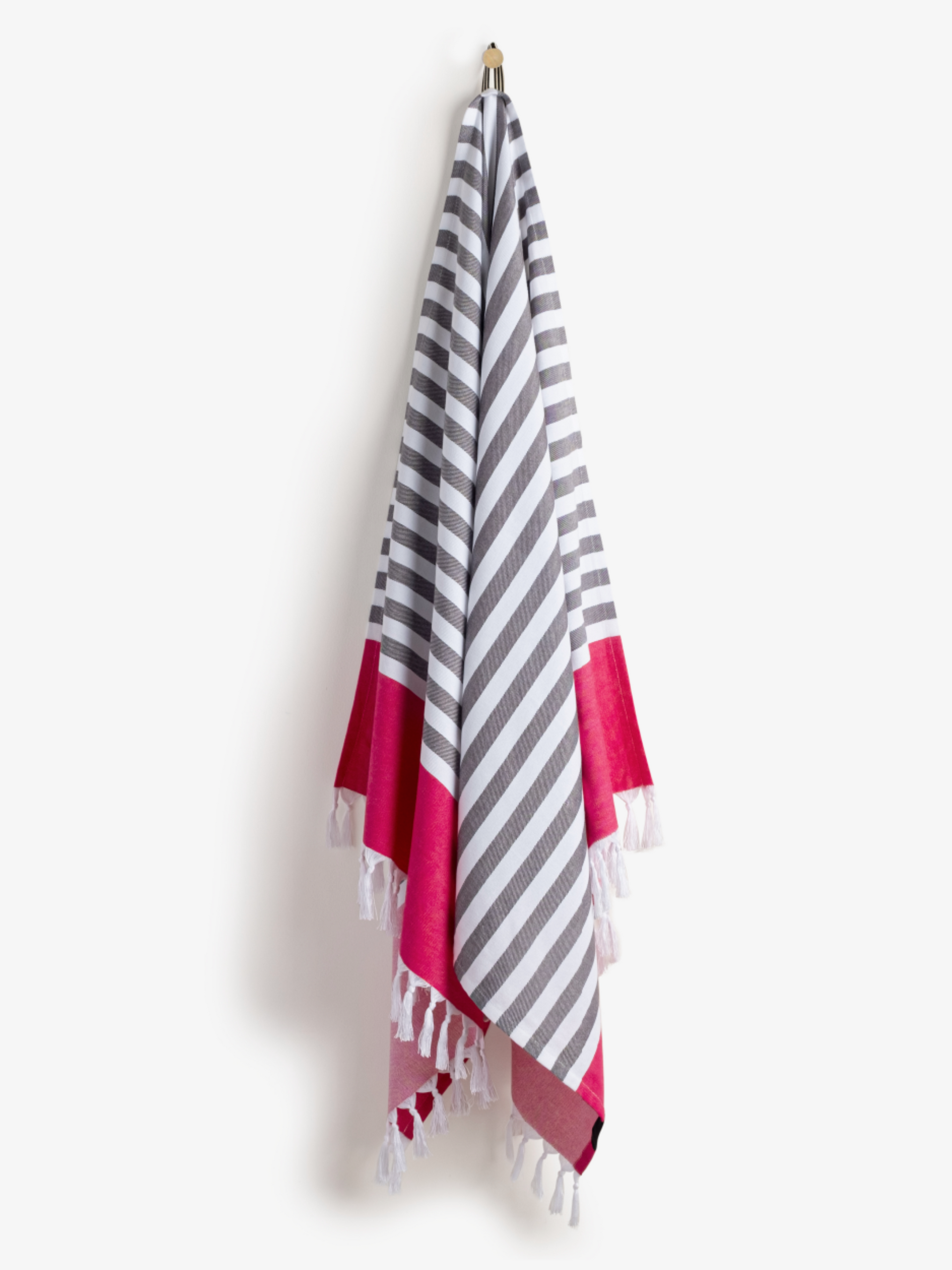 Tula Stripe - Peacock Blue Woven Beach Towel