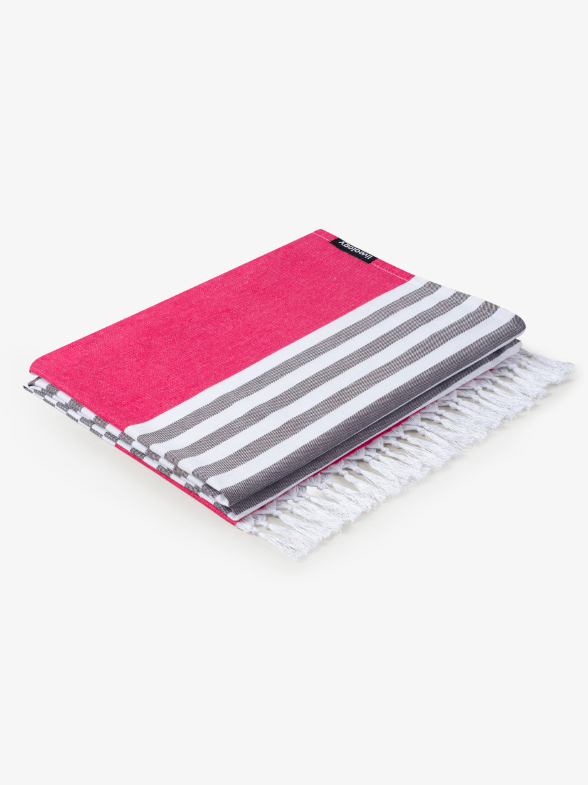 Tula Stripe - Peacock Blue Woven Beach Towel