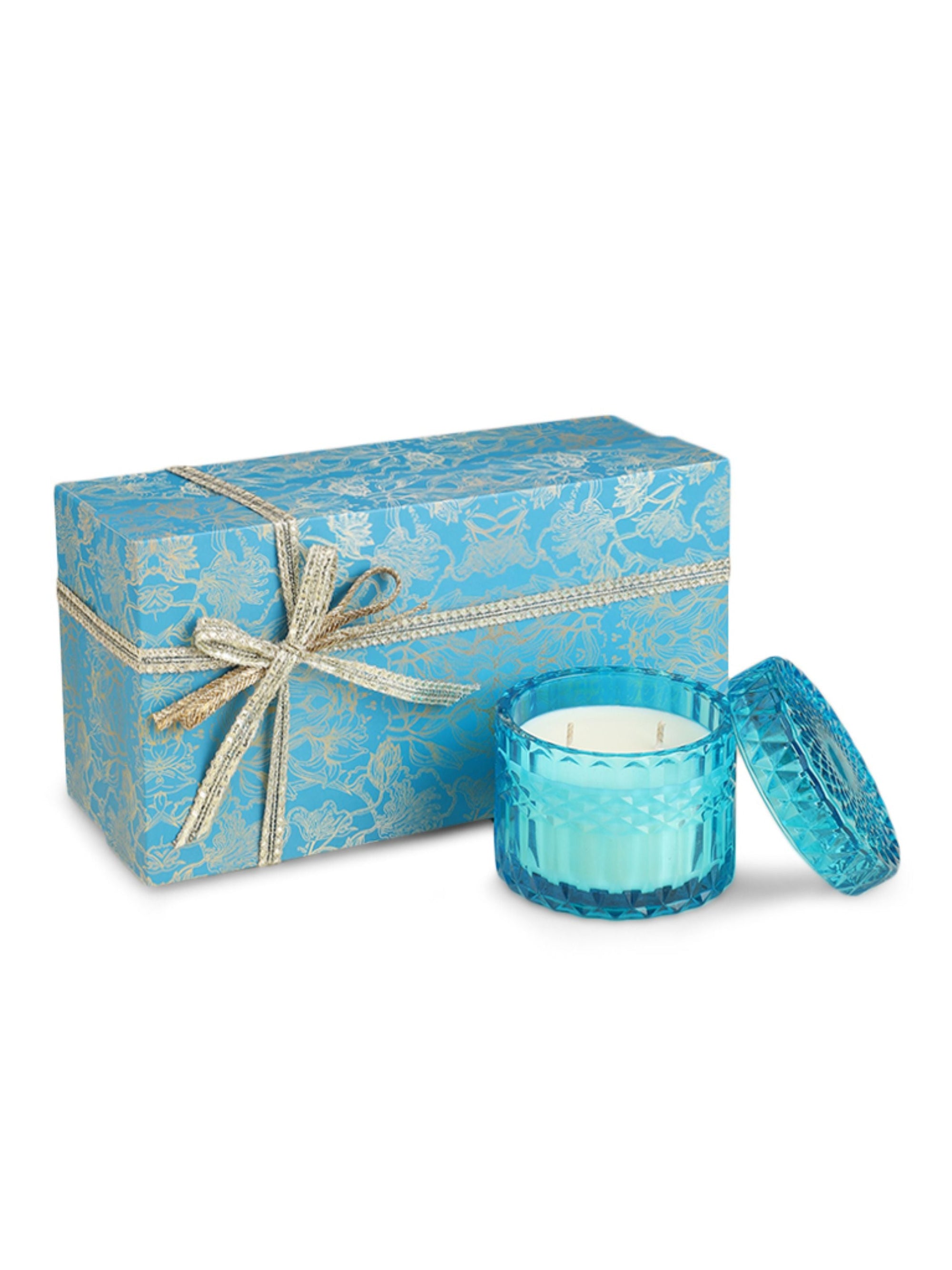 Turquoise Ray Candle