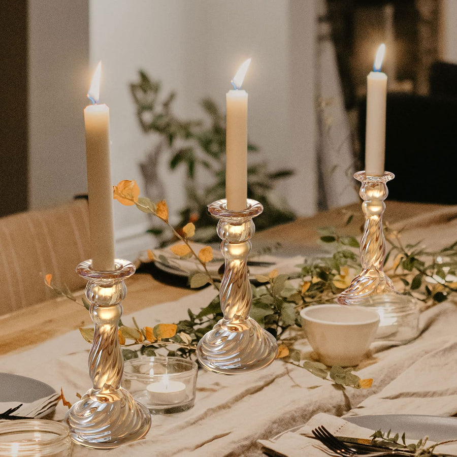 How to Decorate your Home with Vintage Glass Taper Candle Holders
