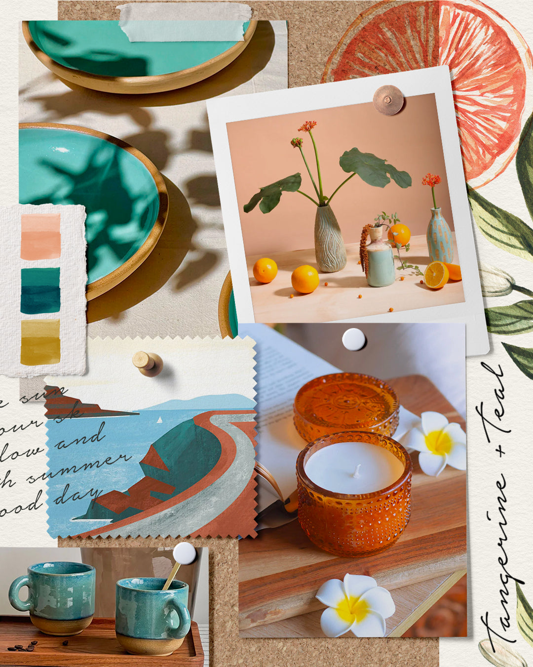 Teal & Tangarine