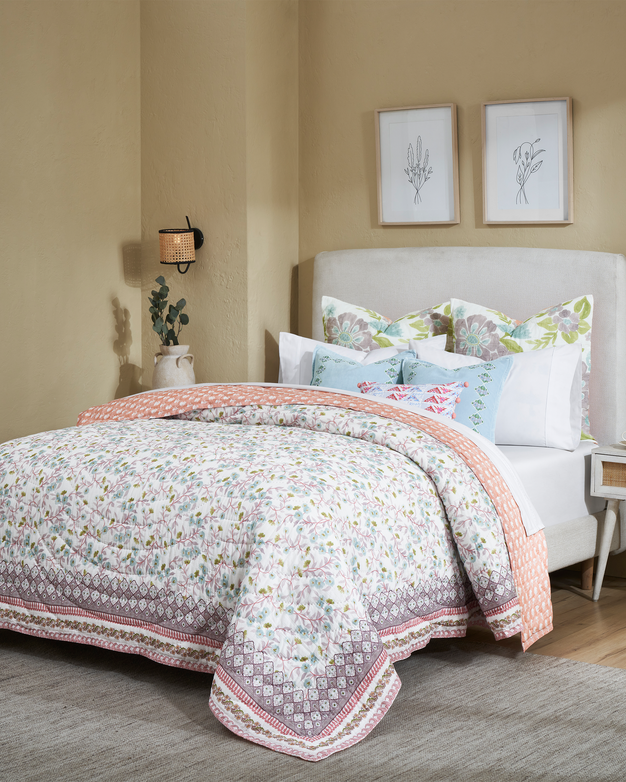 Mimo Blue Cotton Quilt