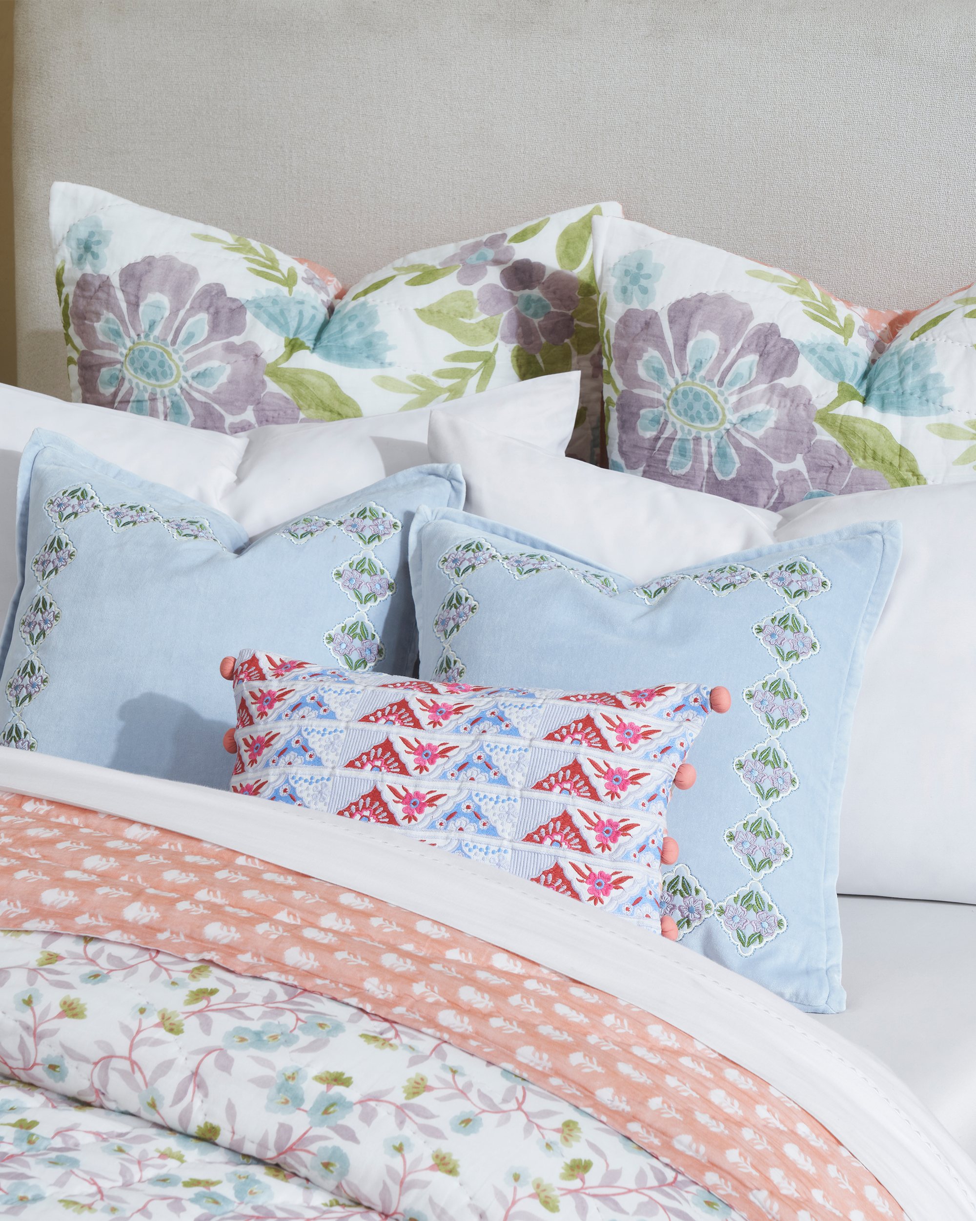 Mimo Blue Cotton Quilt
