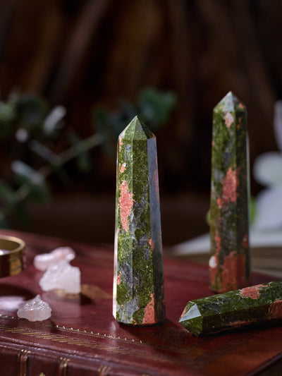 Semi-precious Gemstone - Unakite Tower