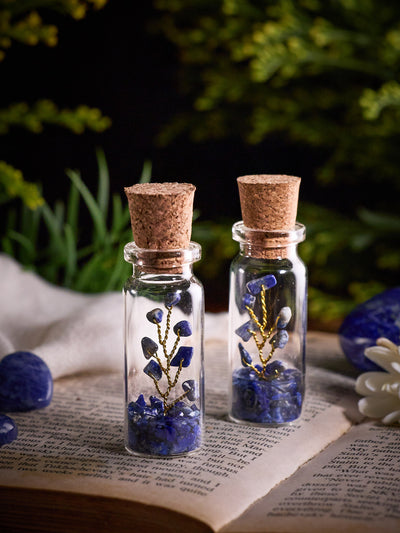 Semi-precious Gemstone - Lapis Lazuli Bottle Tree - Set of 2