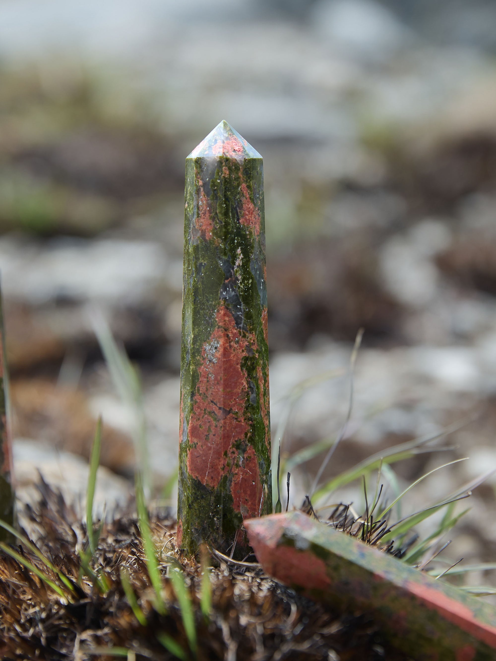 Gemstone Tower | Unakite Obelisk
