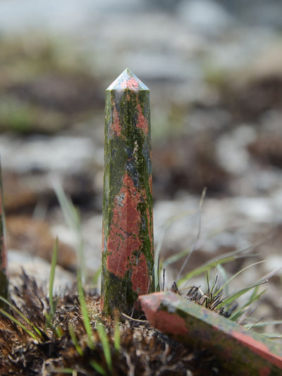 Gemstone Tower | Unakite Obelisk