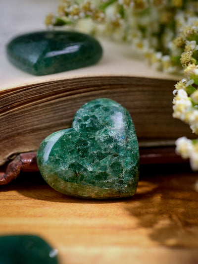 Semi-precious Stone - Moss Agate Heart