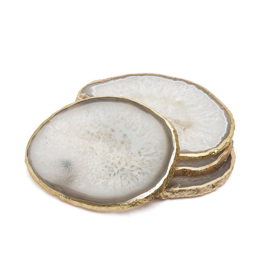 Semi Precious Coasters Set of 4 - Natural Agate