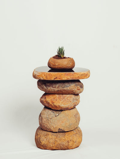 Stacked Boulder Side Table