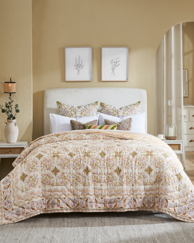 Rahat Yellow Cotton Quilt