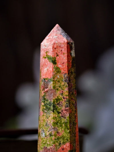 Semi-precious Gemstone - Unakite Tower