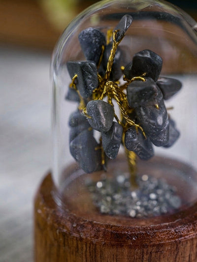 Semi-precious Gemstone - Pyrite Tree in Glass Dome
