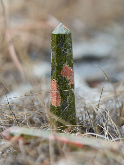 Gemstone Tower | Unakite Obelisk