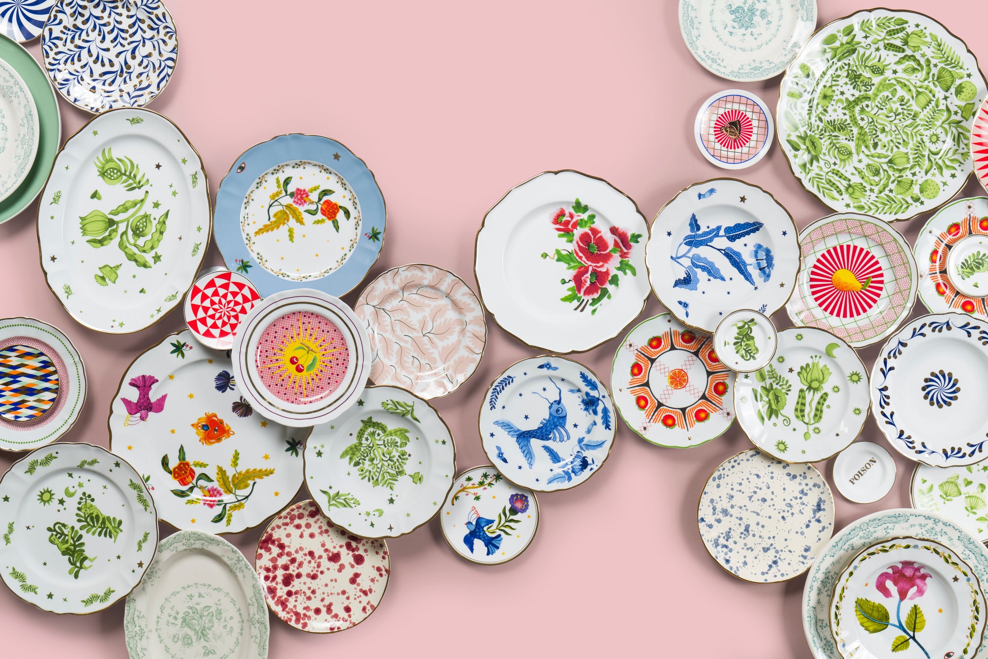 Floral Decal Deep Plate