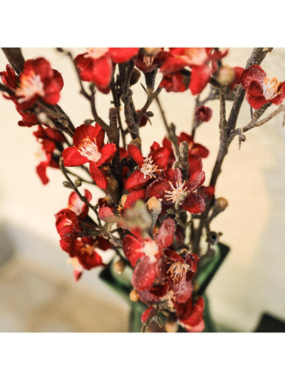 Artificial Flower Winter Cherry Blossom Red